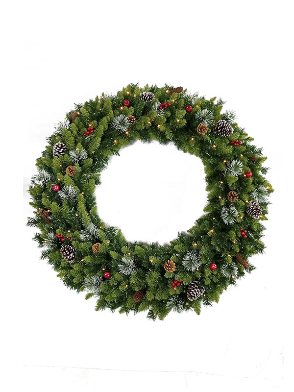 Kalungan Krismas Dengan Hiasan Kon Pine Kaya-WD21120