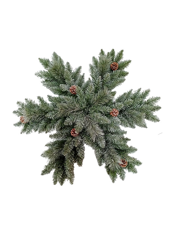 Hiasan Krismas Bentuk Kepingan Salji Istimewa Lain dengan Kon Pine