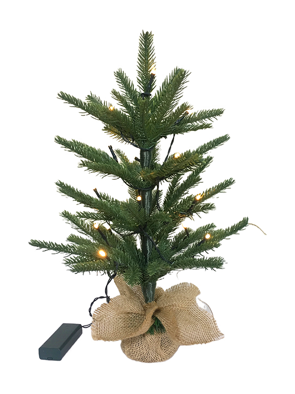 Siri PE-40CM Kaki Kain Linen Pokok Krismas Kecil