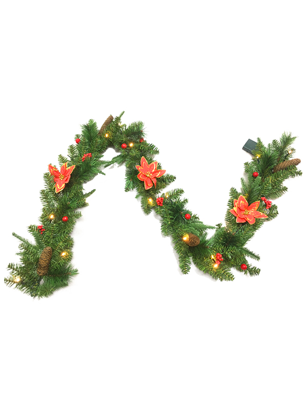 PVC PE Pine Needle Series-180 Rotan Plus Ornaments