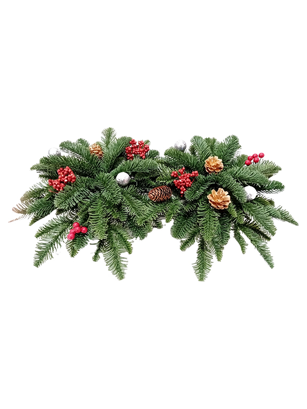 Jarum Pine Kon Merah Kon Pine Kalungan Krismas